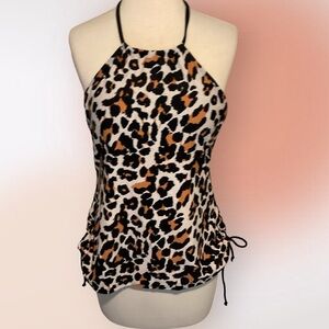 Firpearl Two Piece Leopard Print Tankini Size 10 NWOT